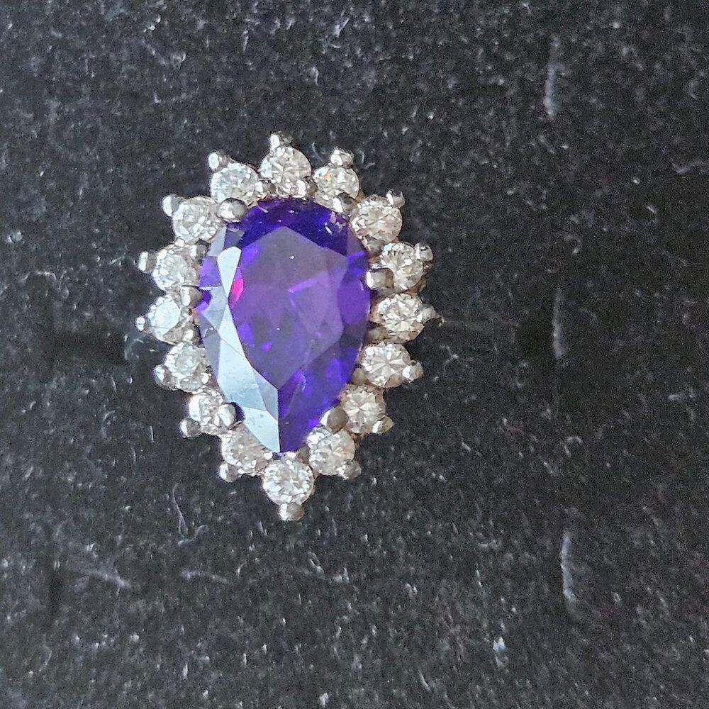 NWOT Sterling Silver and CZ Statement Ring